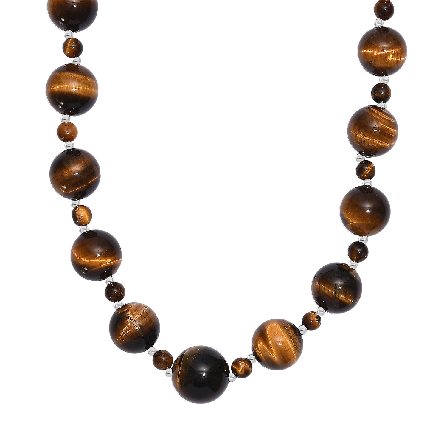 Close out Deal- Tigers Eye Necklace (Size - 20-1 Ext) with Spring Lock 523.00 Ct.