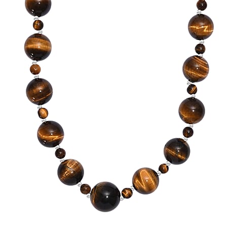 Close out Deal- Tigers Eye Necklace (Size - 20-1 Ext) with Spring Lock 523.00 Ct.