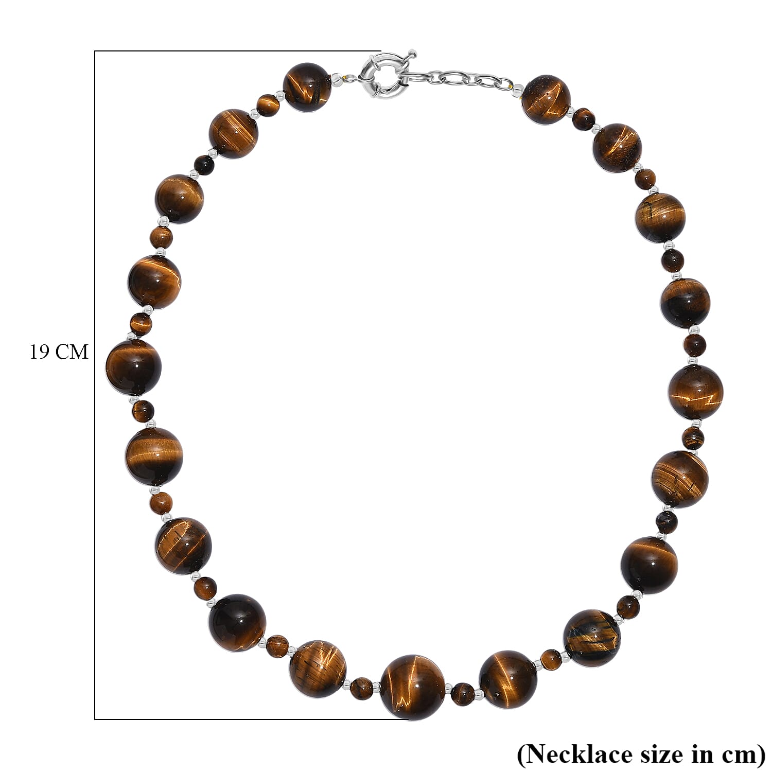 Close out Deal- Tigers Eye Necklace (Size - 20-1 Ext) with Spring Lock 523.00 Ct.