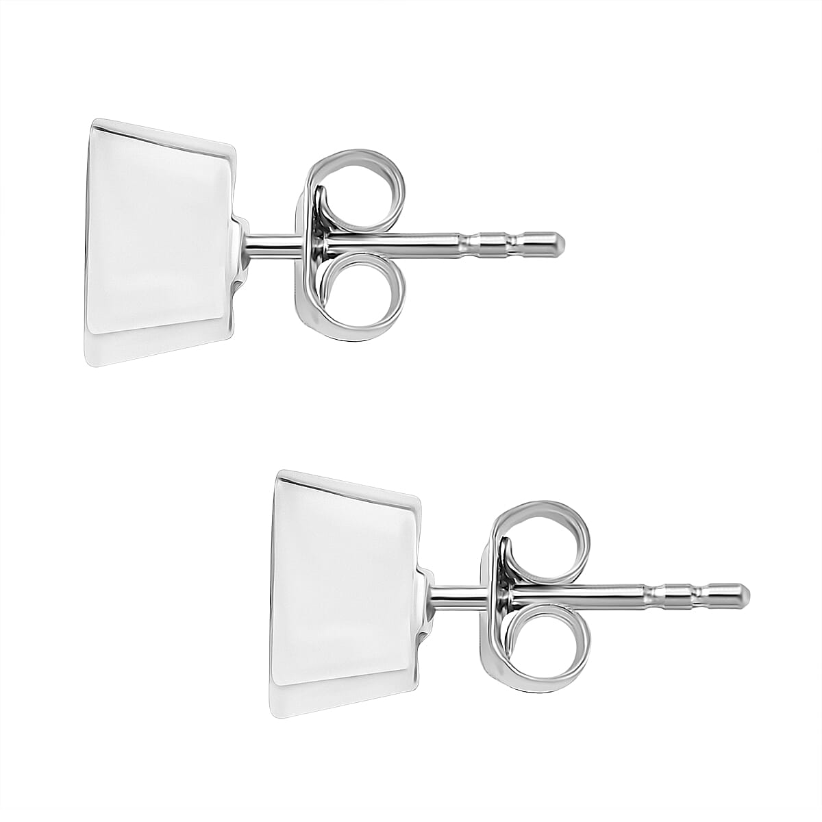 First Time Ever - Luxuriant Polki Diamond Earrings with Push Back in Rhodium Overlay Sterling Silver 1.00 Ct.