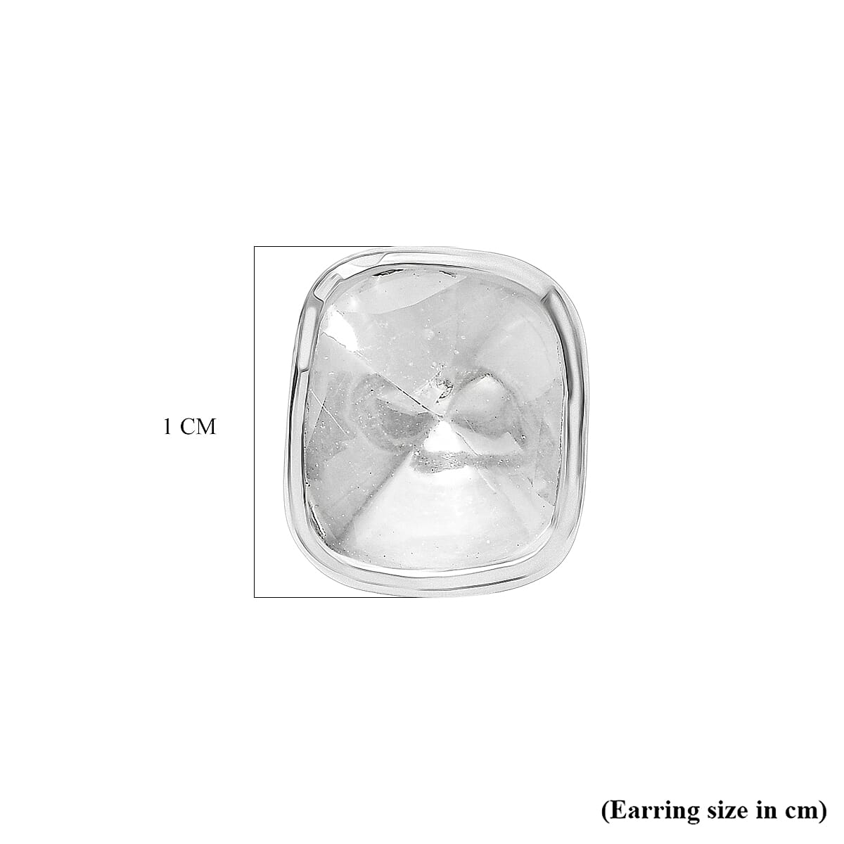 First Time Ever - Luxuriant Polki Diamond Earrings with Push Back in Rhodium Overlay Sterling Silver 1.00 Ct.