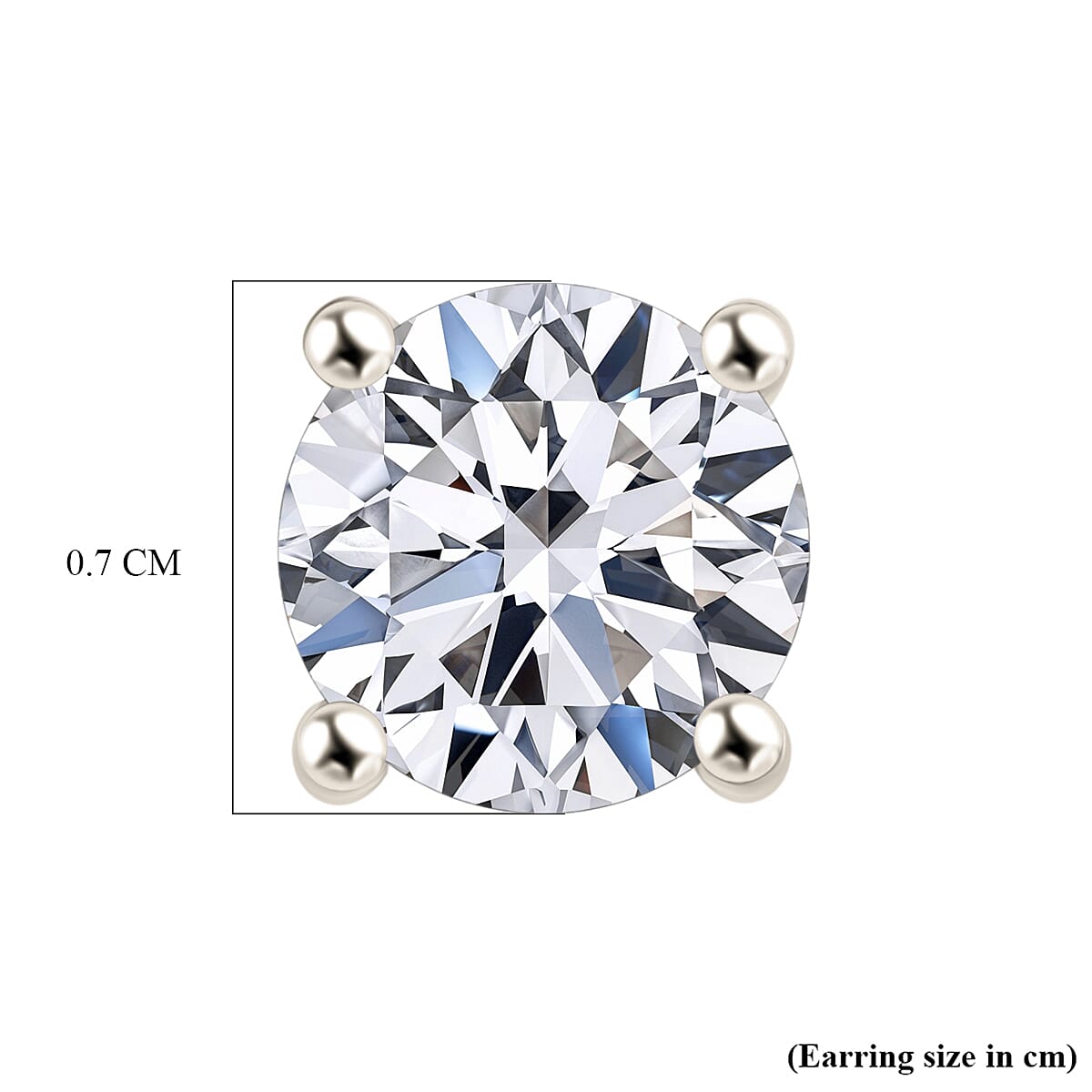 Luxuriant Diamond 2 Ct. Lab Grown Diamond Solitaire Stud Earrings in Vermeil Yellow Gold Overlay Sterling Silver