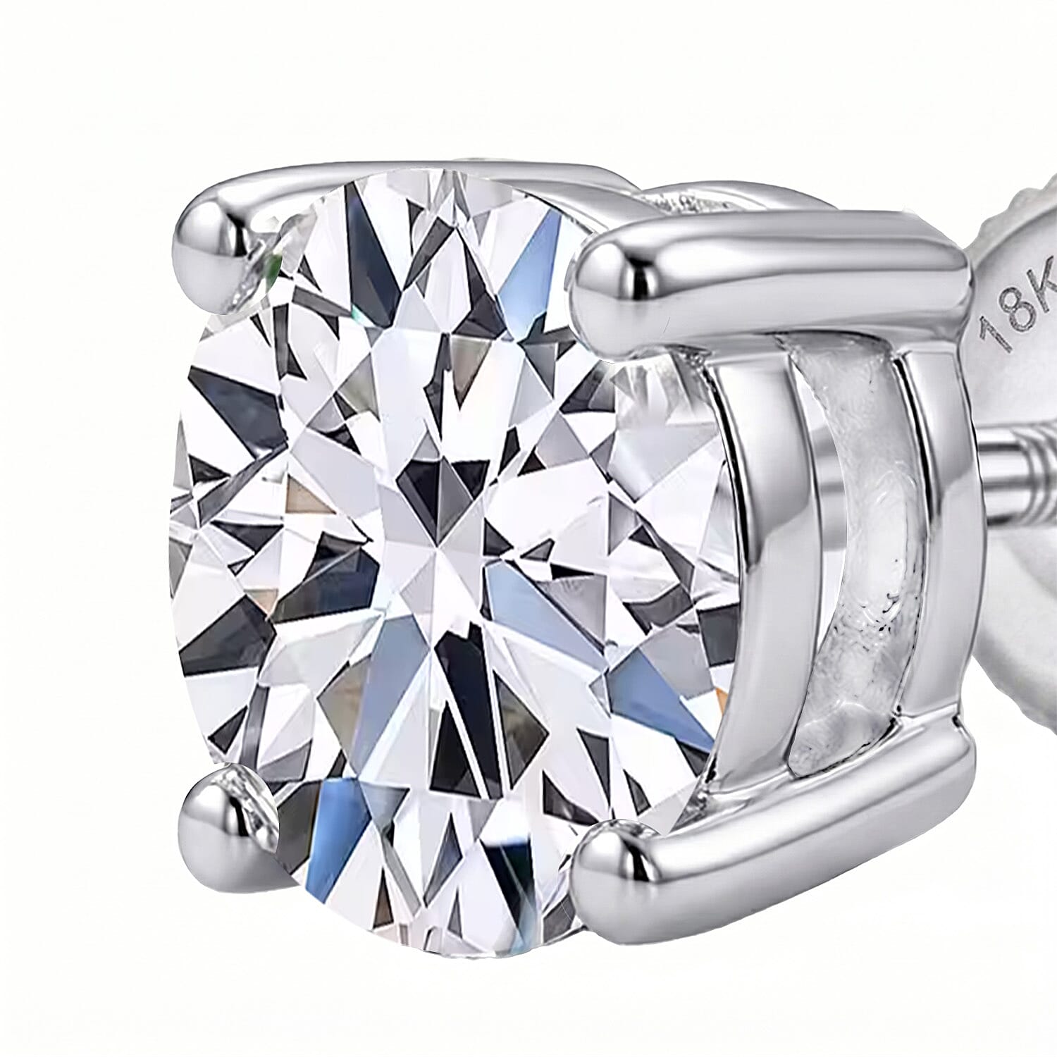 Luxuriant Diamond 1.5 Ct. Lab Grown Diamond Solitaire Stud Earrings in 950 Platinum, SGL Certified