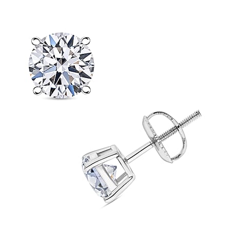 Luxuriant Diamond 1.5 Ct. Lab Grown Diamond Solitaire Stud Earrings in 950 Platinum, SGL Certified