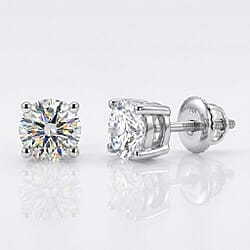 LUXURIANT 1.04 Ct. Lab Grown Diamond Solitaire Stud Earring in 950 Platinum SGL Certified Lab Grown Diamond (VS-E/F)