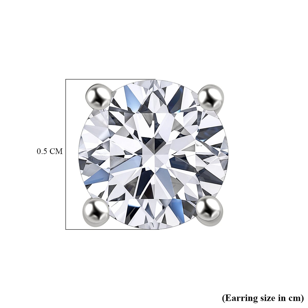 Luxuriant Diamond 1.5 Ct. Lab Grown Diamond Solitaire Stud Earrings in 14K White Gold, SGL Certified