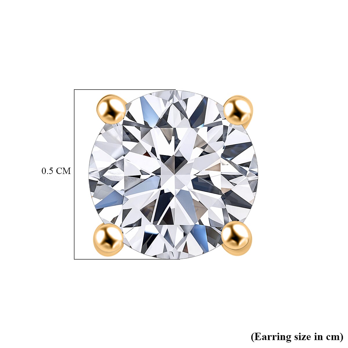 Luxuriant Diamond 1.5 Ct. Lab Grown Diamond Solitaire Earrings in 14K Gold, SGL Certified
