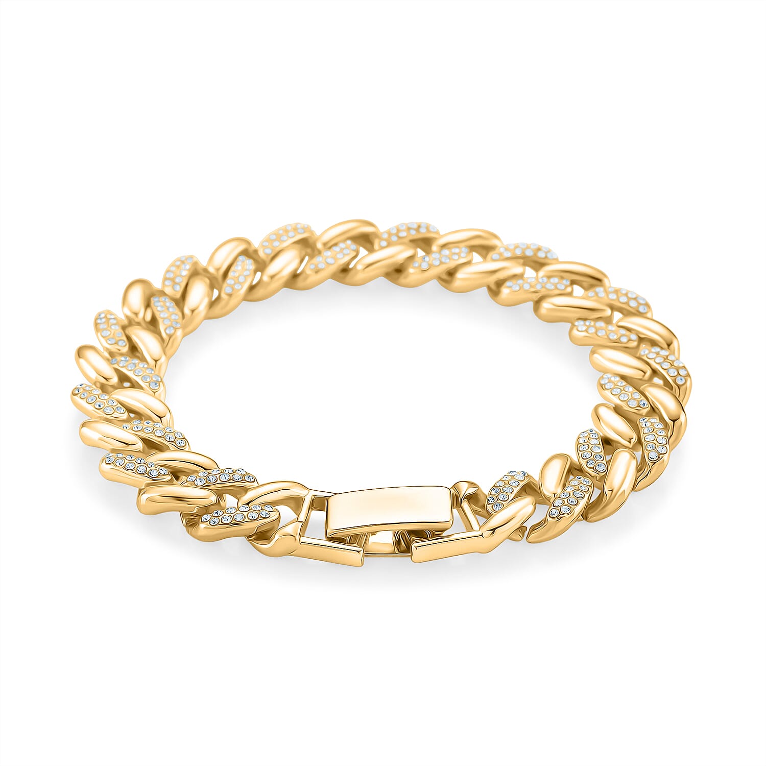 Austrian White Crystal Bracelet (Size - 7.5)