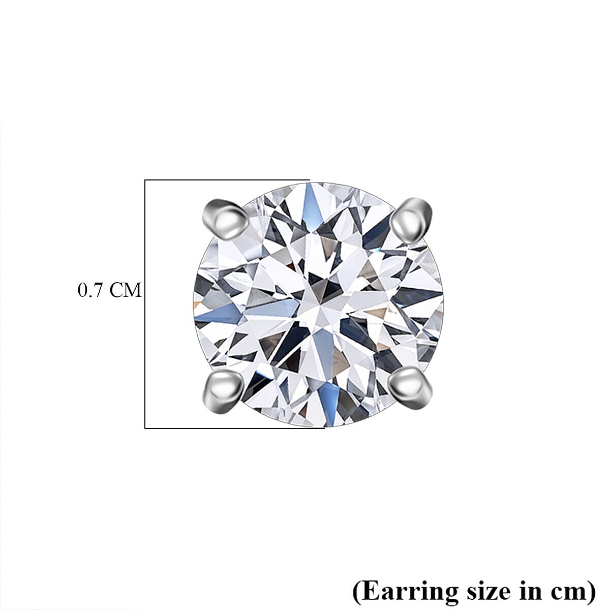 Luxuriant Diamond 2 Ct. Lab Grown Diamond Solitaire Stud Earrings in 14K White Gold, SGL Certified