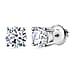 LUXURIANT 3 Ct. Lab Grown Diamond Solitaire Stud Earrings with Screw Back in 14K Yellow Gold IGI Certified