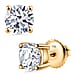 Luxuriant - 14K Yellow Gold IGI Certified Lab Grown Diamond (VS-F) Earring with Screw Back 4.00 Ct.