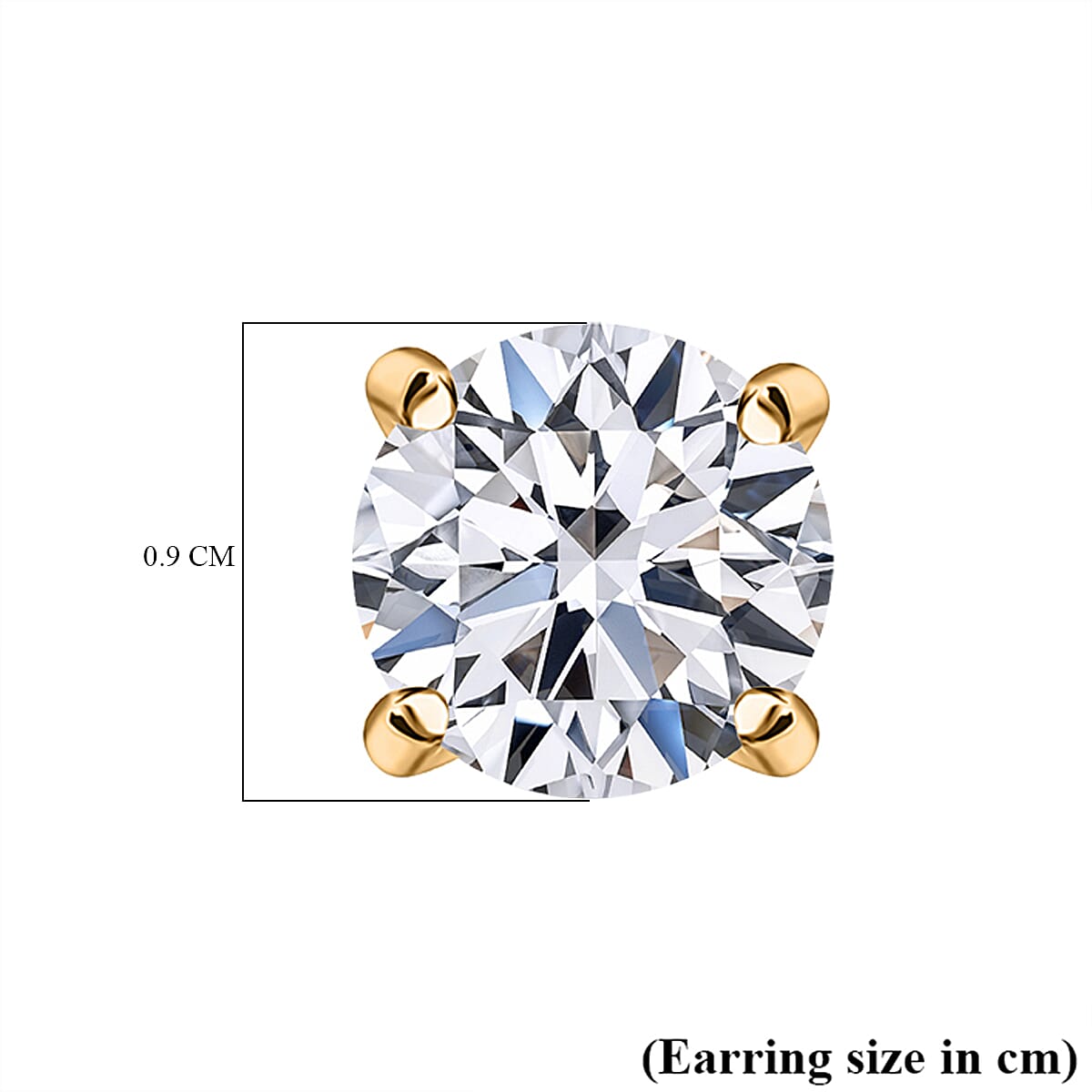 Luxuriant Diamond 4 Ct. Lab Grown Diamond Solitaire Earrings in 14K Gold, SGL Certified