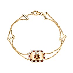 GP Italian Garden Collection - African Amethyst, White Zircon Adjustable Chain Turtle Motif Bracelet (Size 8) with Lobster Clasp in Rhodium Overlay Sterling Silver 1.23 Ct.