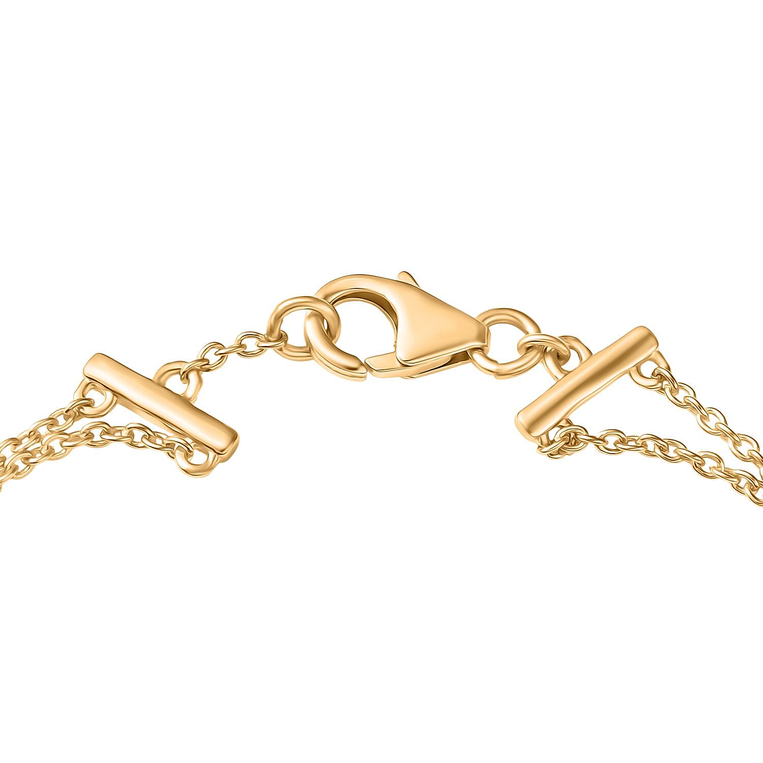 GP Italian Garden Collection - White Zircon, Blue Sapphire Adjustable Chain Ladybug Motif Bracelet (Size - 8) with Lobster Clasp in 18K Vermeil Yellow Gold Plated Sterling Silver 1.22 Ct. GP Italian Garden Collection - White Zircon, Blue Sapphire Adjustable Chain Ladybug Motif Bracelet (Size - 8) with Lobster Clasp in 18K Vermeil Yellow Gold Plated Sterling Silver 1.22 Ct.