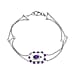 GP Italian Garden Collection - Red Garnet, White Zircon Adjustable Chain Ladybug Motif Bracelet (Size - 8) with Lobster Clasp in 18K Vermeil Yellow Gold Plated Sterling Silver 1.22 Ct.