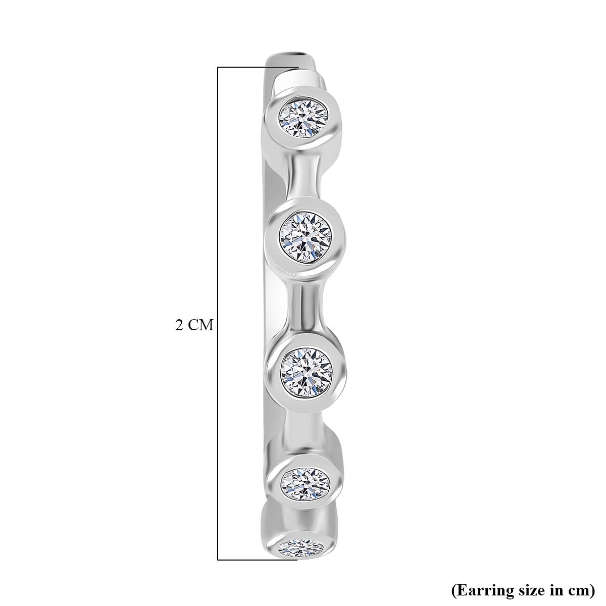 Luxuriant Diamond Lab Grown Diamond (SI-GH) Full Hoop Earring in Rhodium Overlay Sterling Silver 0.32 Ct. Luxuriant Diamond Lab Grown Diamond (SI-GH) Full Hoop Earring in Rhodium Overlay Sterling Silver 0.32 Ct.