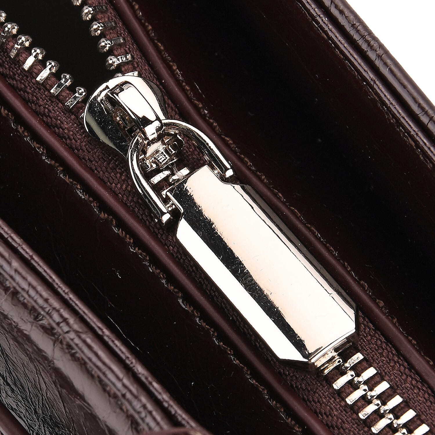 Genuine Leather Belt Buckle Design Rectangular Handbag - Coffee