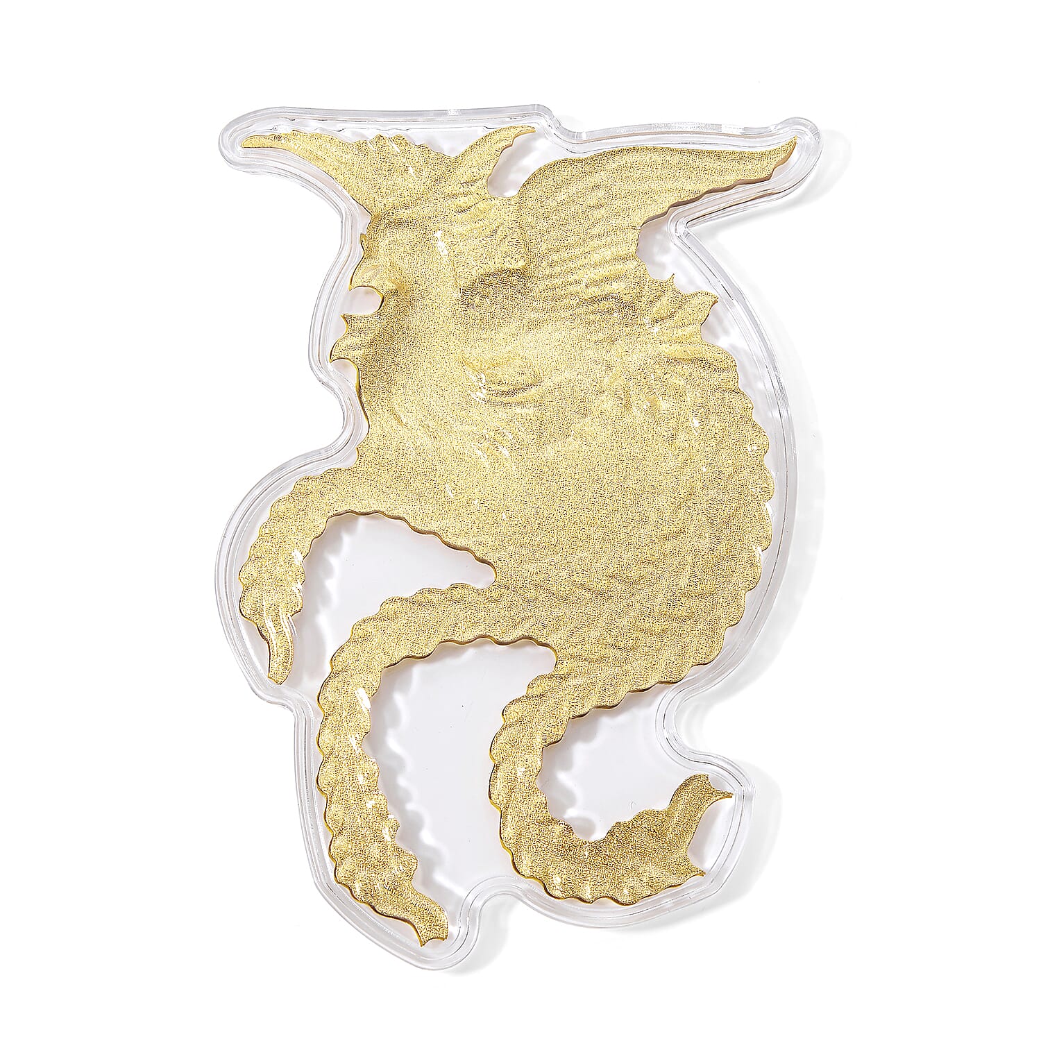 24K Yellow Gold Phoenix Pattern Bar