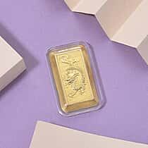 24K Yellow Gold Dragon Embossed Collectable
