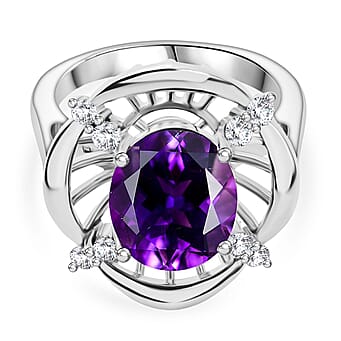 https://tjcuk.sirv.com/Products/81/6/8166643/Moroccan-Amethyst-White-Zircon-Main-Stone-With-Side-Stone-Ring-in-Rhod_8166643.jpg?w=342&h=342
