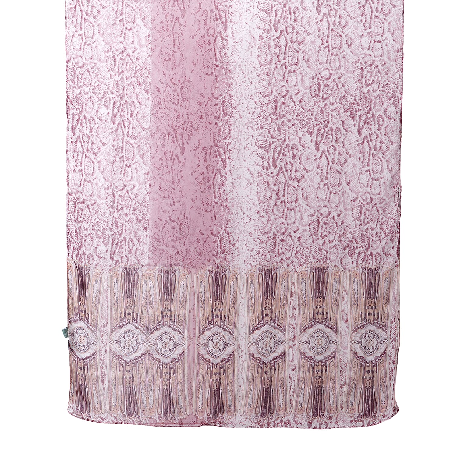 La Marey Mulberry Silk Printed Scarf (175 x 65cm) - Pink