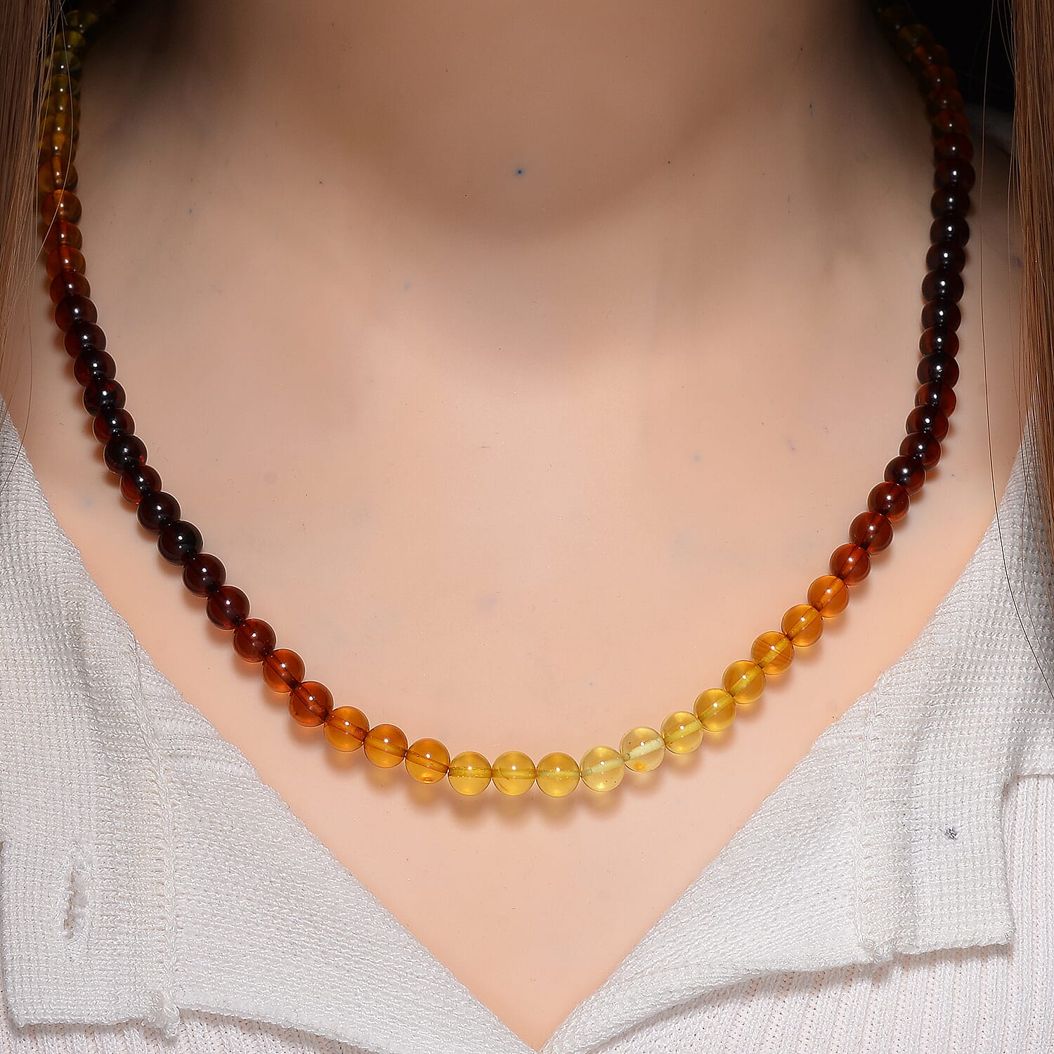 Tucson Mega Find - AAA Multi Color Amber Stretchable Necklace (Size 22) 60.00 Ct