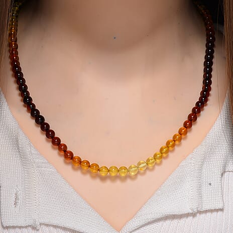 Tucson Mega Find - AAA Multi Color Amber Stretchable Necklace (Size 22) 60.00 Ct
