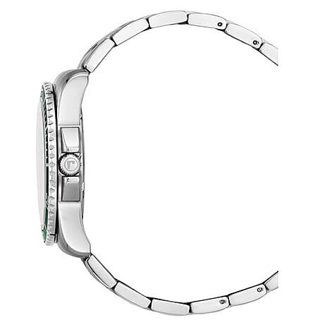 Roamer Nautic Swiss Quartz Movt. 10ATM Mens Green Dial Watch with Silver Color Stainless Steel Strap