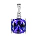 RHAPSODY 4.67 Ct. AAAA Tanzanite, White Diamond Solitaire Pendant in 950 Platinum (VS-EF)