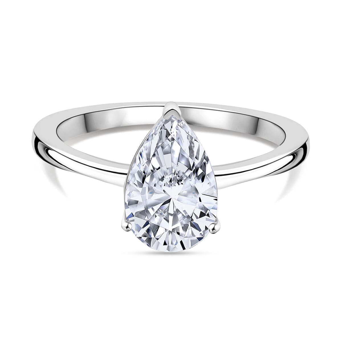 Luxuriant Diamond 14K W Gold VS-EF Lab Grown Diamond VS-EF Ring, Gold Wt.2.12 Gms  2.000  Ct.