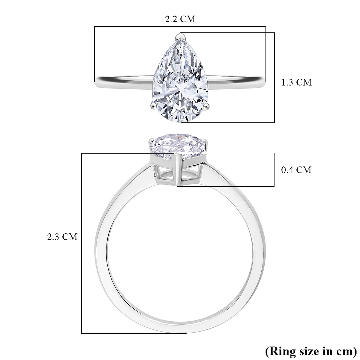 Luxuriant Diamond 14K W Gold VS-EF Lab Grown Diamond VS-EF Ring, Gold Wt.2.12 Gms  2.000  Ct.