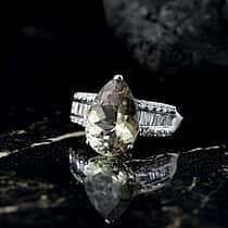 LUXURIANT 4 Ct. AAA Turkizite, Lab Grown Diamond Ring in 950 Platinum