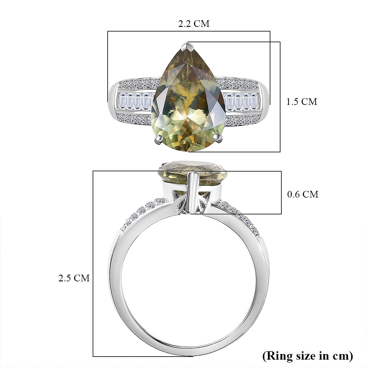 950 Platinum AAA Turkizite Lab Grown Diamond (SI-GH) Ring 4.42 Ct, Platinum Wt. 5.25 Gms. 950 Platinum AAA Turkizite Lab Grown Diamond (SI-GH) Ring 4.42 Ct, Platinum Wt. 5.25 Gms.