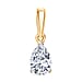 LUXURIANT 3 Ct. Lab Grown Diamond Solitaire Pendant in 14K Yellow Gold IGI Certified (VS/E-F)