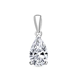 LUXURIANT 950 Platinum IGI Certified (VS2/F) Pear Cut Lab Grown Diamond Solitaire Pendant 3 Ct.