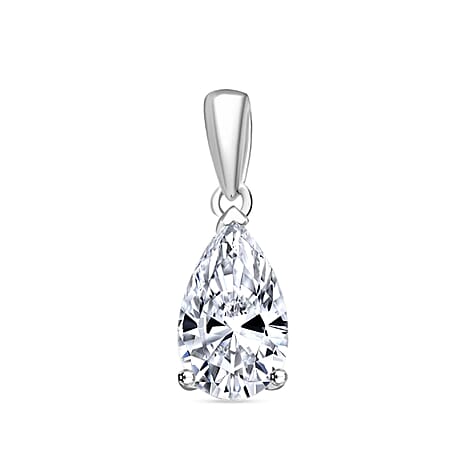 Luxuriant Diamond 950 Platinum IGI Certified VS-G Pear Cut Lab Grown Diamond Pendant 3 Ct.