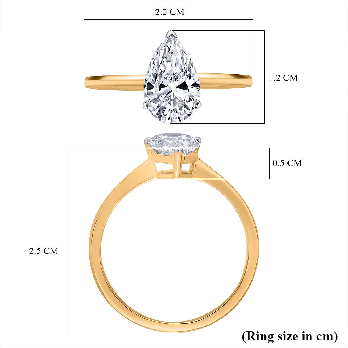 Luxuriant 14K Gold SGL Certified (VS/E-F) Lab Grown Diamond Solitaire Ring