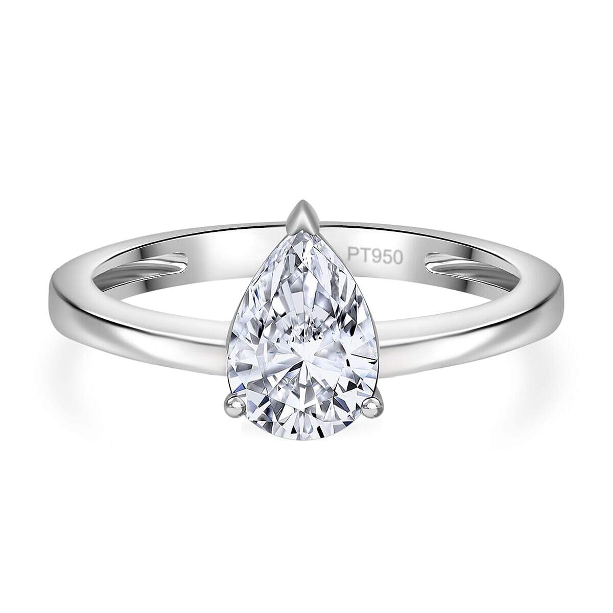 Luxuriant 950 Platinum SGL Certified Lab Grown Diamond Ring