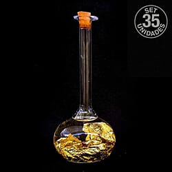22K Gold Foil Flakes in Vase-Shaped Bottle