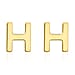 Hatton Garden Closeout Deal - 9K Yellow Gold Initial E Stud Earring with Push Back