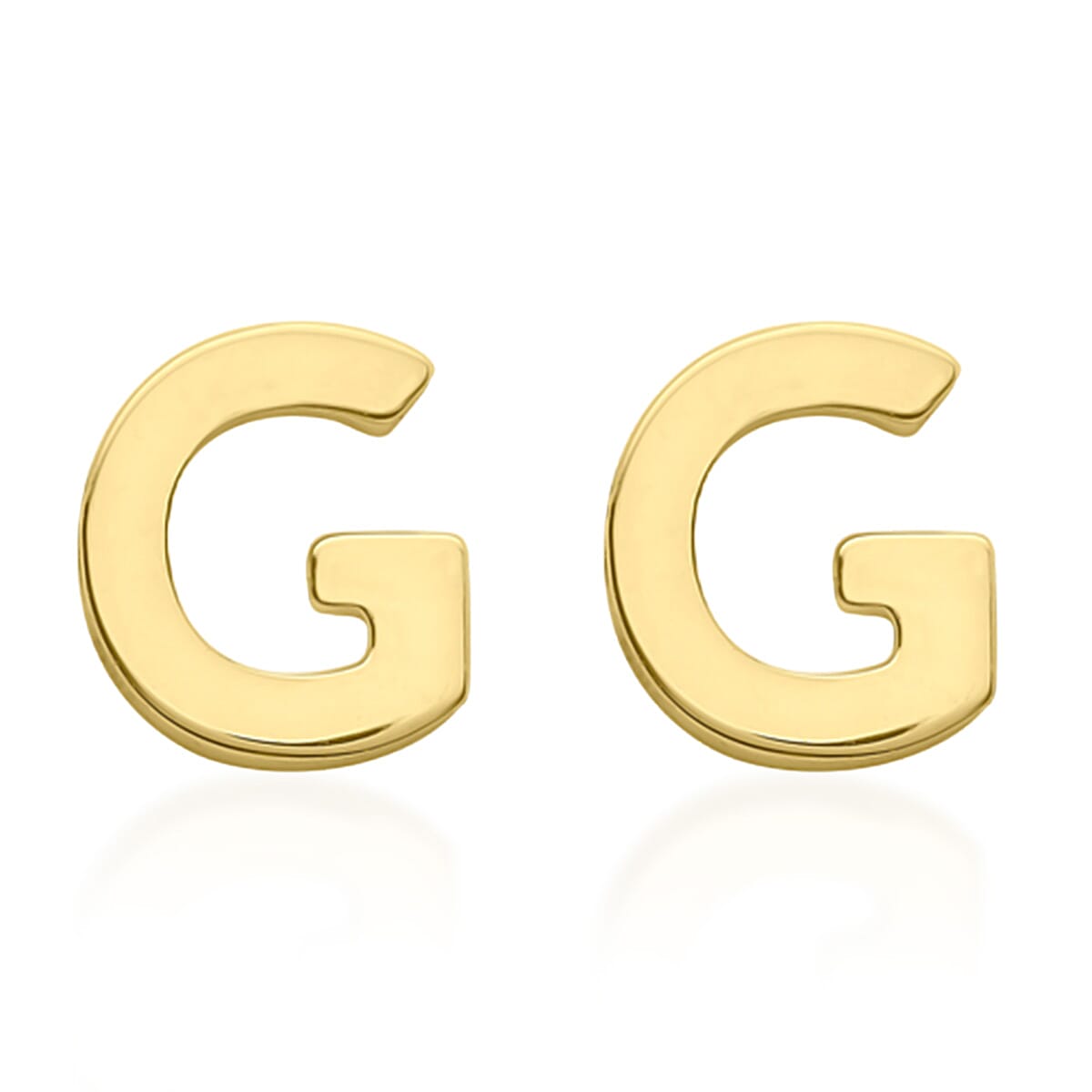 Hatton Garden Closeout Deal - 9K Yellow Gold Initial G Stud Earring with Push Back
