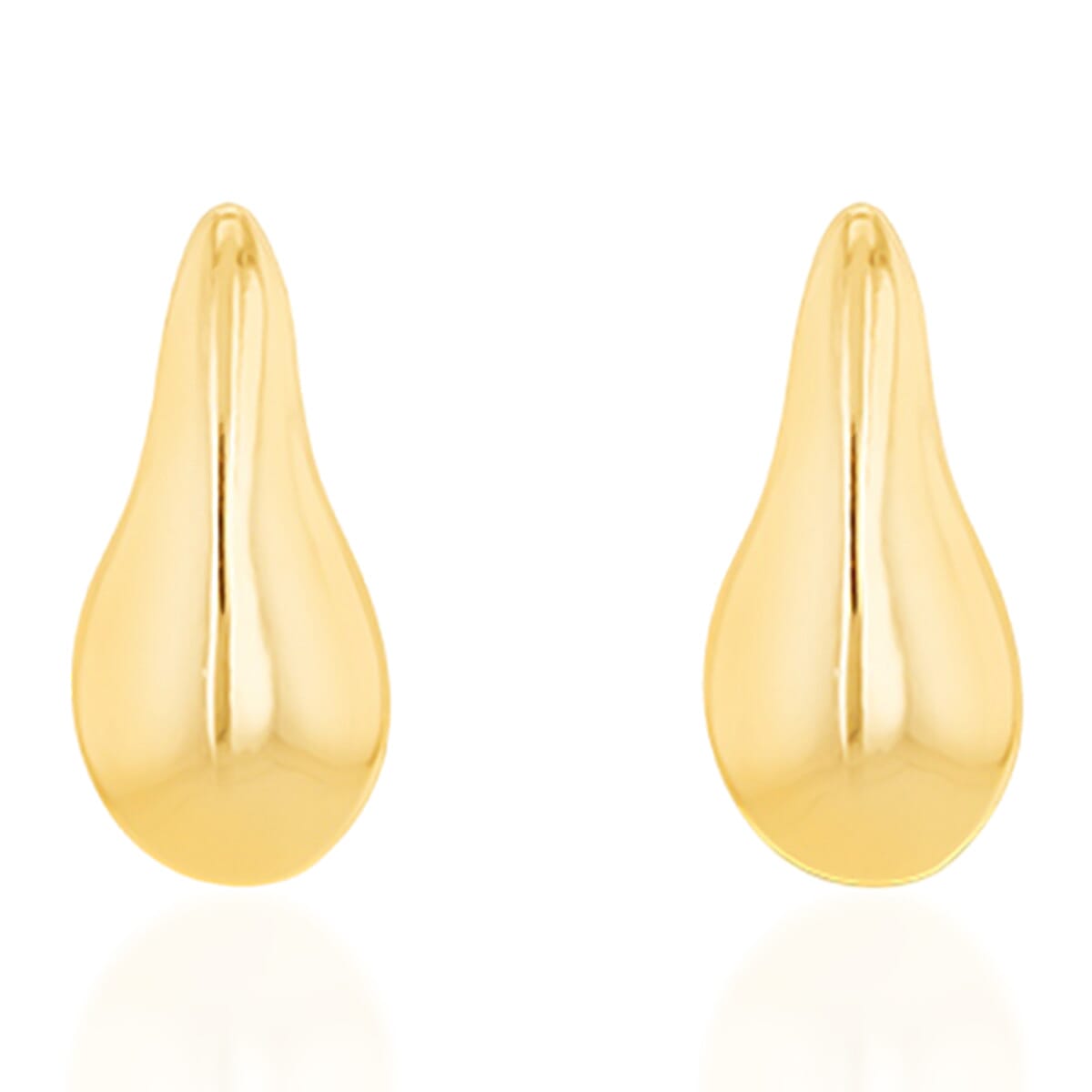 Hatton Garden Closeout Deal - 9K Yellow Gold Teardrop Stud Earring with Push Back