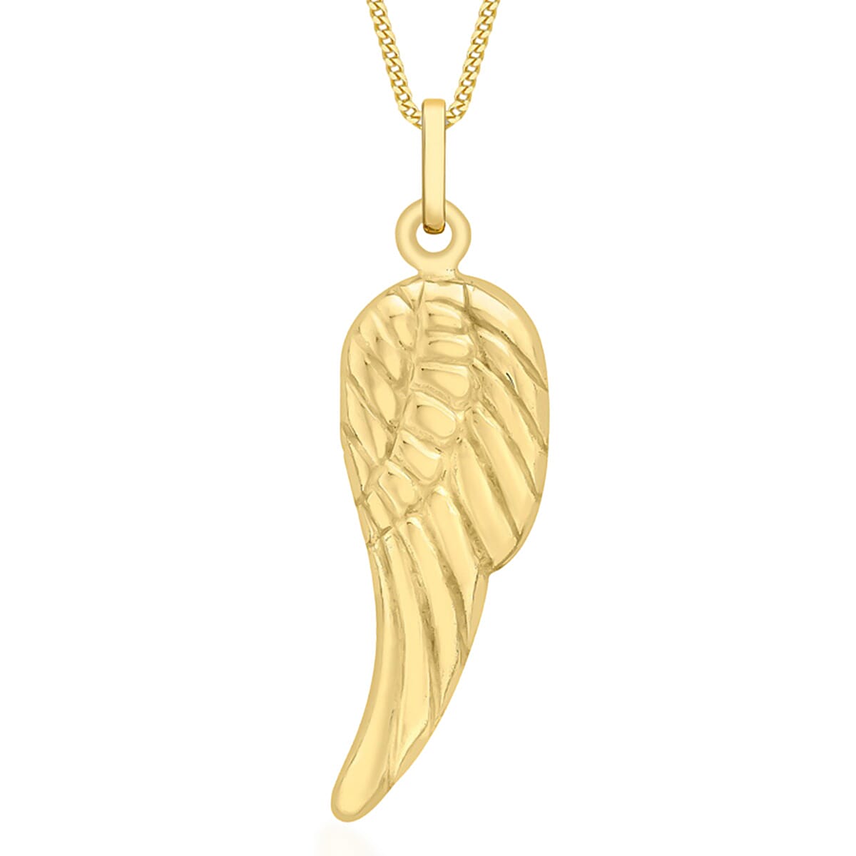 hatton Garden Closeout - 9K Yellow Gold Angel wing Pendant