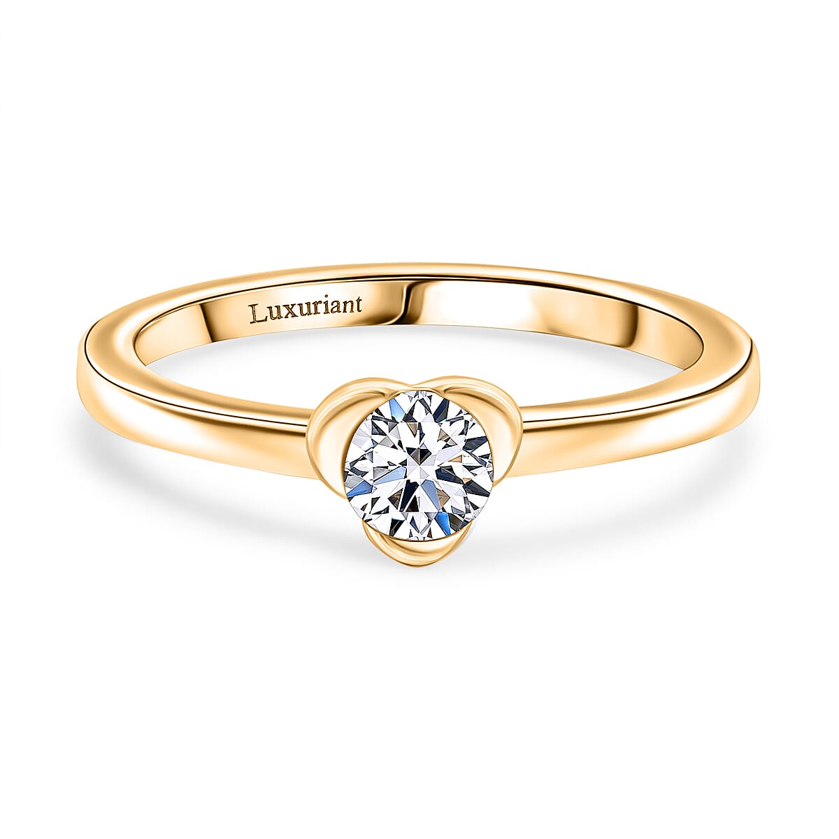 Luxuriant Lab Grown Diamond (SI-GH) Solitaire Ring in Sterling Silver