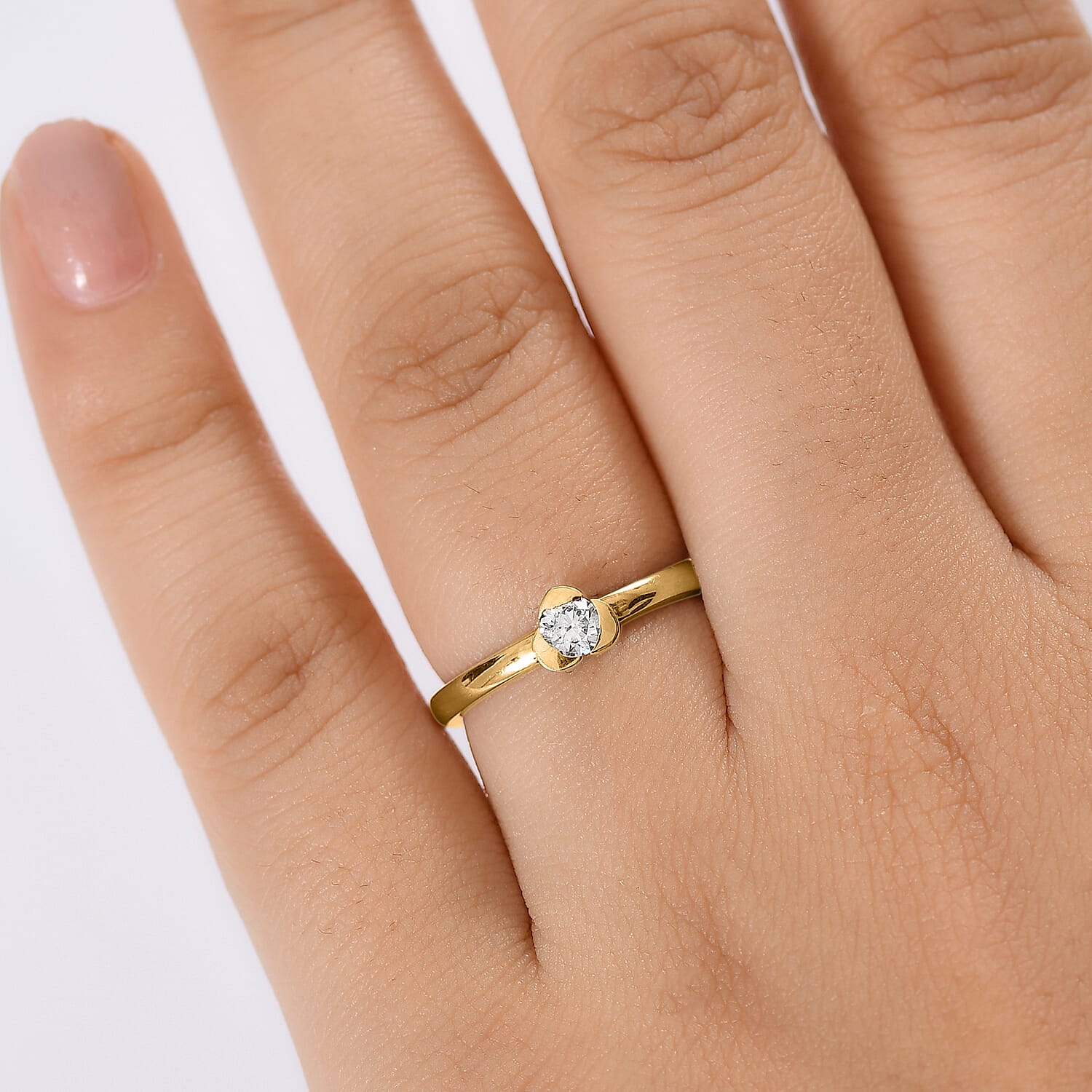 Luxuriant Lab Grown Diamond (SI-GH) Solitaire Ring in Sterling Silver