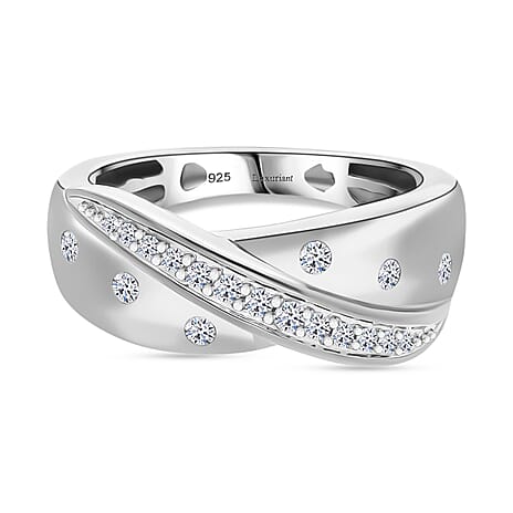 Luxuriant - Lab Grown Diamond (SI-GH) Ring in Rhodium Overlay Sterling Silver