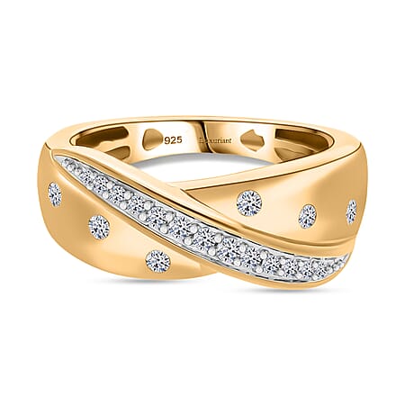 LUXURIANT Lab Grown Diamond (SI-GH) Ring in Vermeil Yellow Gold Plated Sterling Silver LUXURIANT Lab Grown Diamond (SI-GH) Ring in Vermeil Yellow Gold Plated Sterling Silver