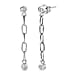 LUXURIANT Lab Grown Diamond Dangling Earring with Push Back in Rhodium Overlay Sterling Silver (SI-GH)
