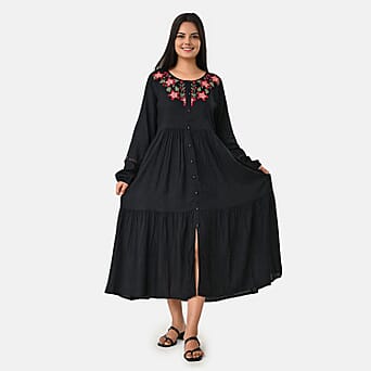 https://tjcuk.sirv.com/Products/81/7/8170248/Rayon-Printed-Dress-Size-Medium-Black-Black_8170248_3.jpg?w=342&h=342