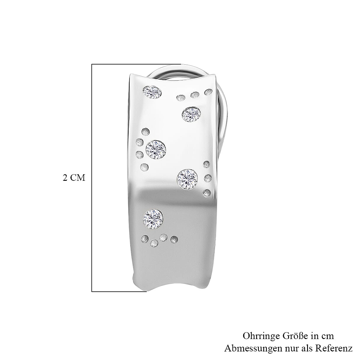 Luxuriant Lab Grown Diamond (SI-GH) Omega Clip Earrings in Sterling Silver